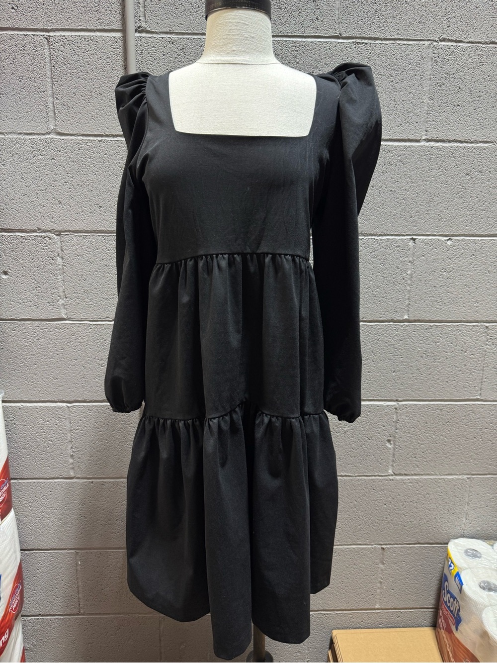 Mango Black Tiered Ruffled Sundress